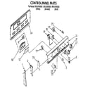 Whirlpool RF315PXXW1 control panel diagram