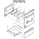Whirlpool RF315PXXW1 door & drawer diagram
