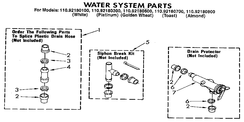Kenmore 11092180700 water system diagram