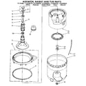 Kenmore 11082980730 agitator, basket and tub diagram