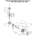 Kenmore 11082980730 brake, clutch, gearcase, motor and pump diagram