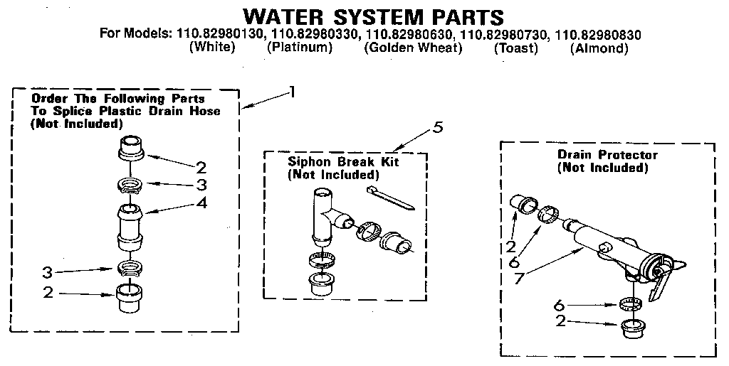 Kenmore 11082980330 water system diagram