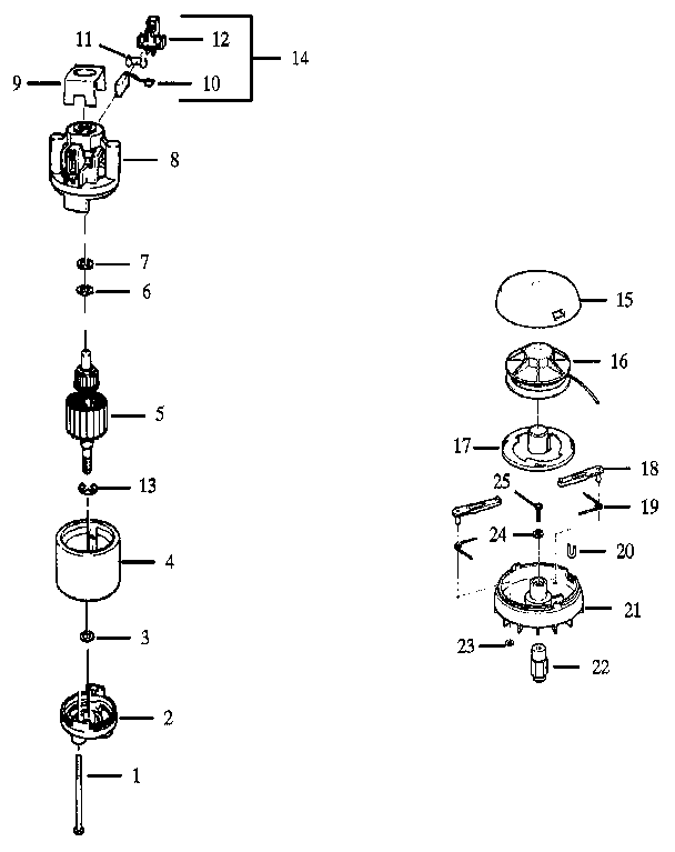Craftsman 257798031 motor assembly diagram