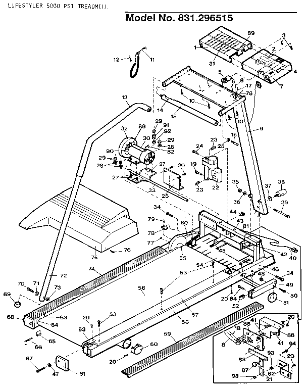Lifestyler 831296515 unit parts diagram
