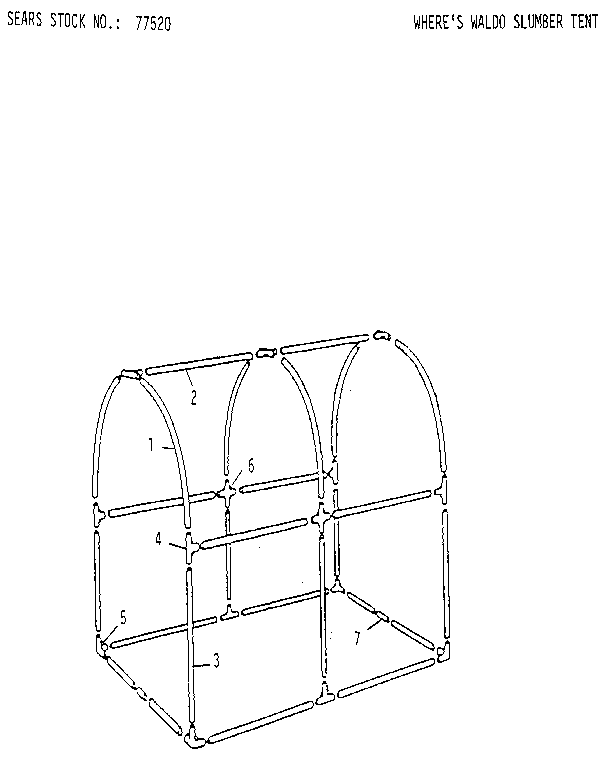 Sears 77520 where's waldo slumber tent diagram