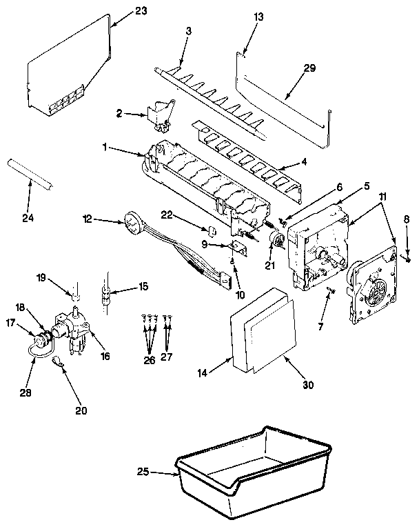 Jenn-Air IMS105B/M9X07A ice maker diagram