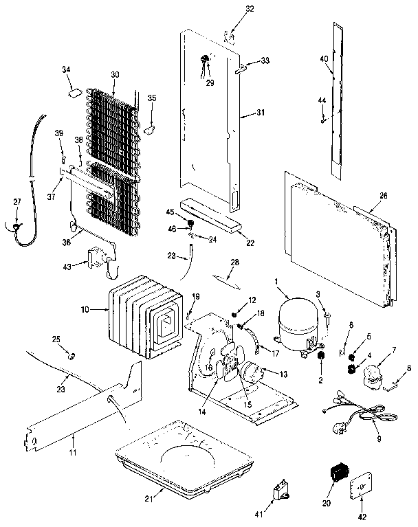 Jenn-Air JRSD246B/MBQ81A unit compartment & system diagram