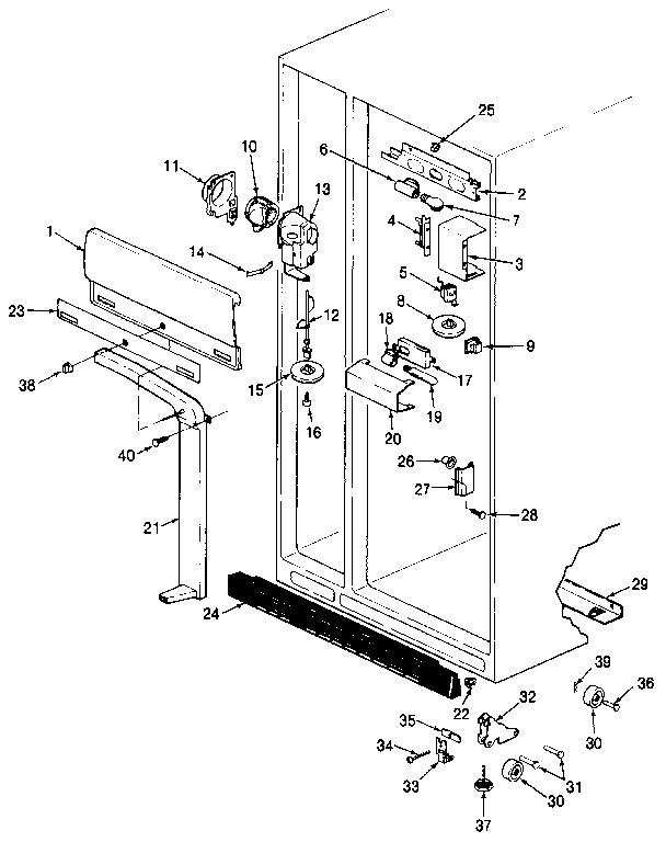 Jenn-Air JRSD246B/MBQ81A fresh food compartment diagram