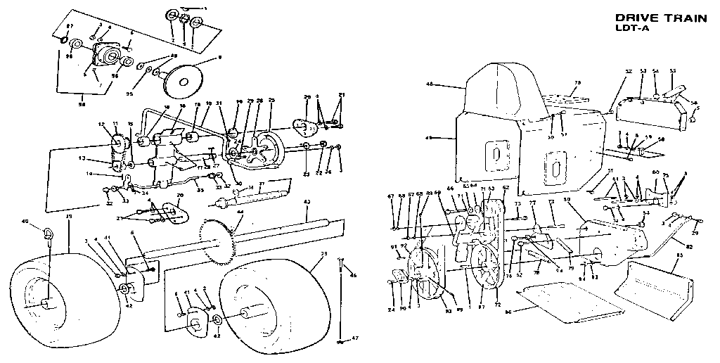 Dynamark 826 drive train ldt-a diagram