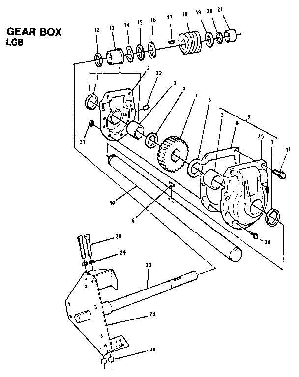 Dynamark 826 gear box lgb diagram