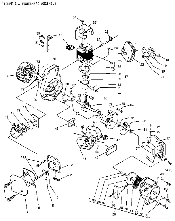 Tanaka BUMBLE BEE powerhead assembly diagram