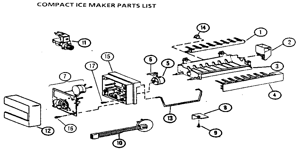 Amana 36048-P1122102W compact ice maker diagram