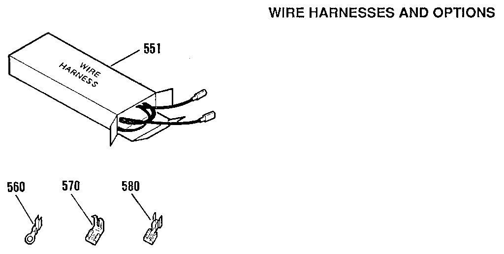 Kenmore 9114638813 wire harnesses  and options diagram