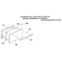 Kenmore 9114628813 oven door sections diagram