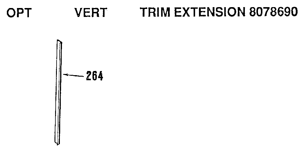 Kenmore 9114638813 opt vert trim extension 8078690 diagram