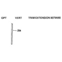 Kenmore 9114628813 opt vert trim extension 8078690 diagram