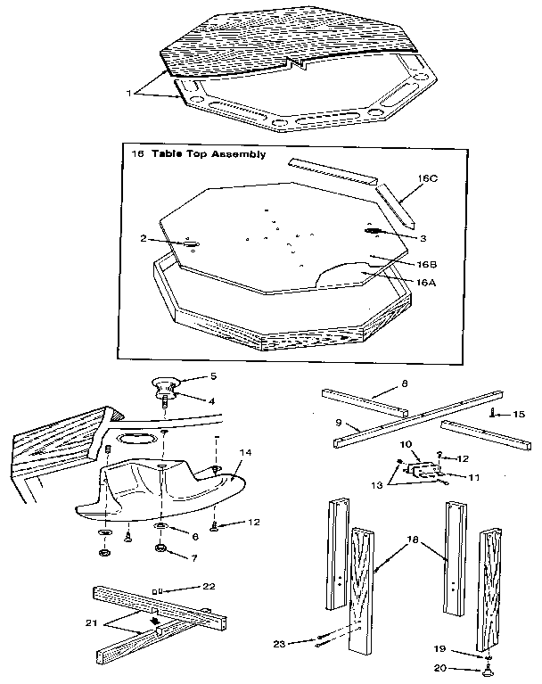 Sears 211264120 frame assembly diagram