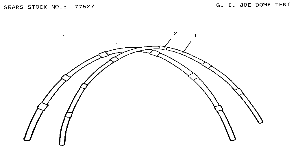 Sears 77527 g.i. joe dome tent diagram