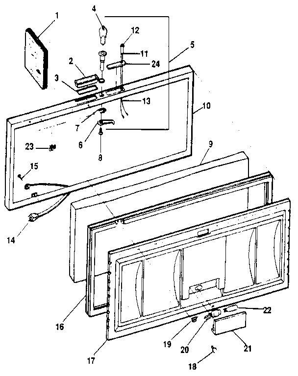 Kenmore 2539103381 lid diagram