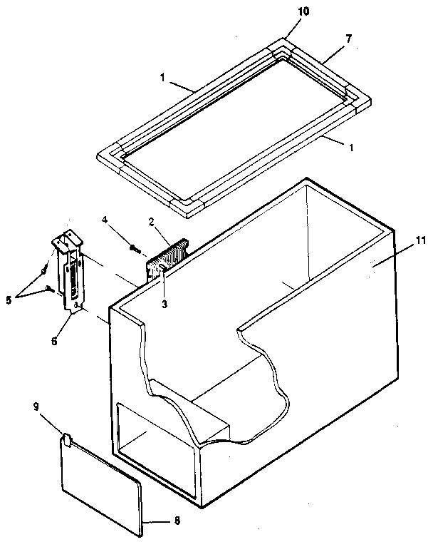 Kenmore 2539115010 cabinet diagram