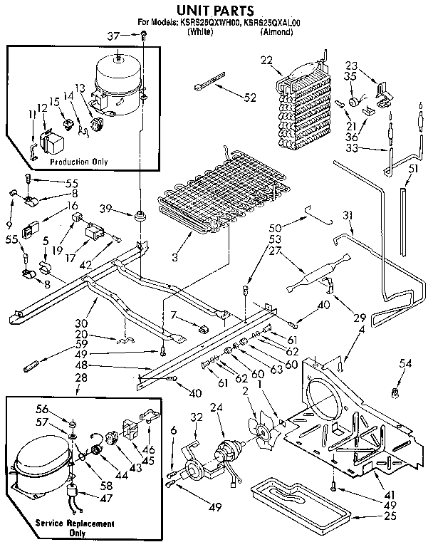 KitchenAid KSRS25QXAL00 unit diagram