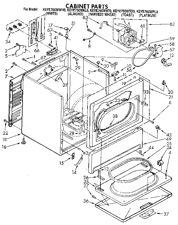 KitchenAid KEYE760WTO0 cabinet diagram