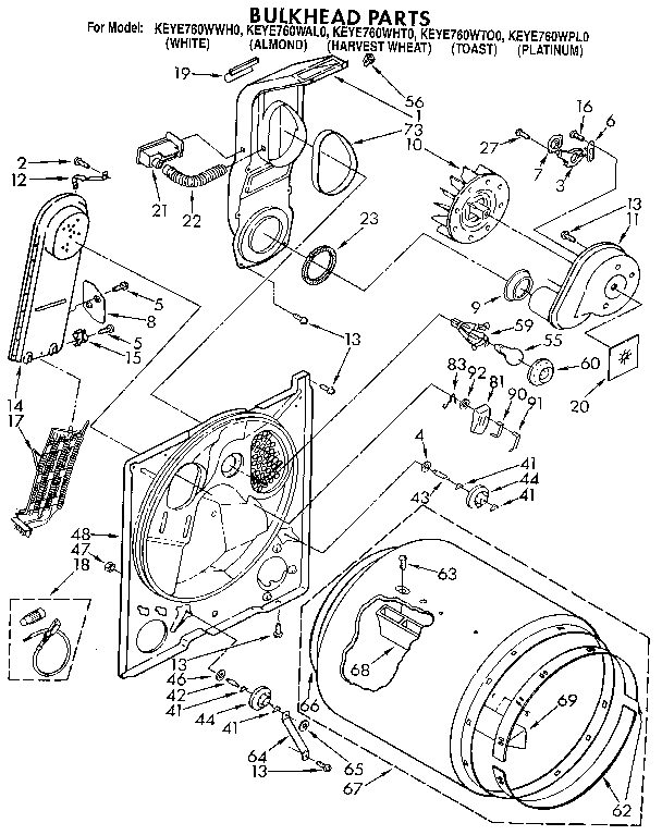 KitchenAid KEYE760WTO0 bulkhead diagram