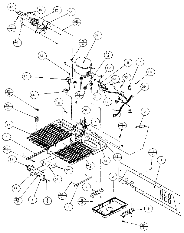 Amana 36761-P1135801W machine compartment - panasonic compressor diagram