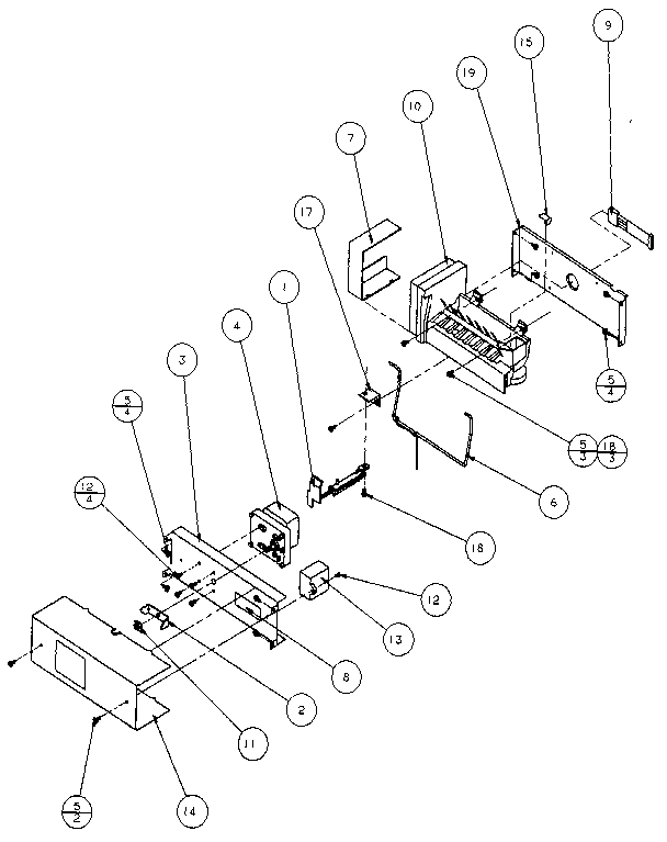 Amana 36761-P1135801W ice maker diagram