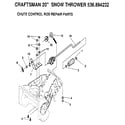 Craftsman 536884232 chute control rod diagram