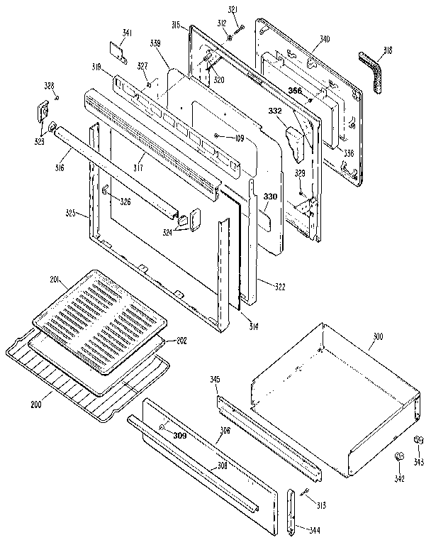 Kenmore 3627361190 door diagram