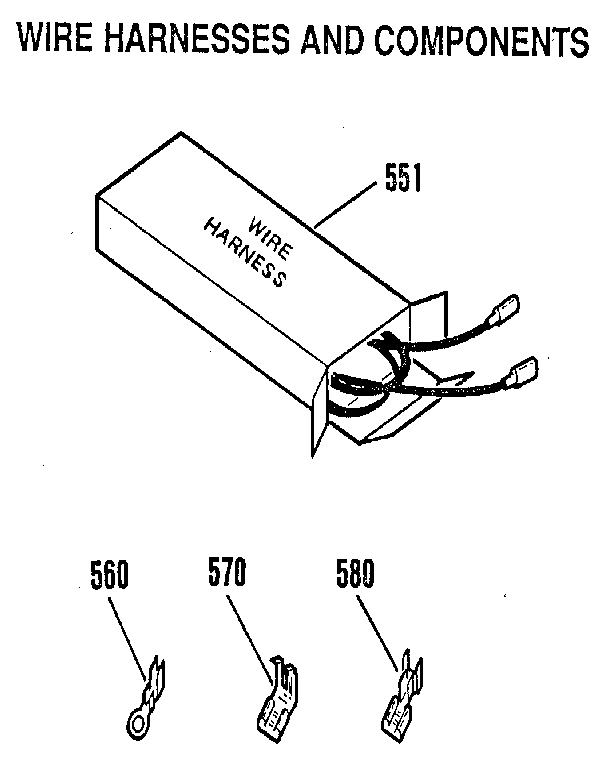 Kenmore 9116128911 wire harnesses and components diagram