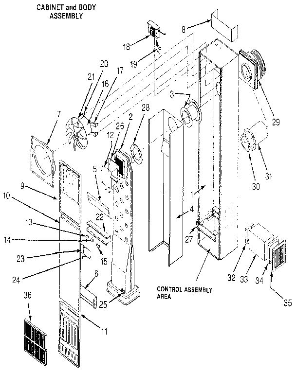 Suburban DWW-55P-LP furnace assembly diagram