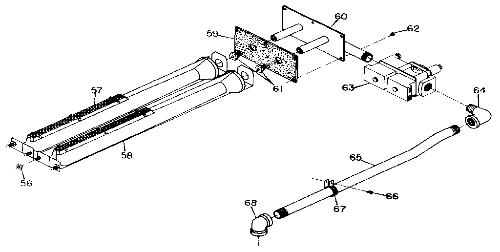Suburban DNV-40GS burner assembly diagram