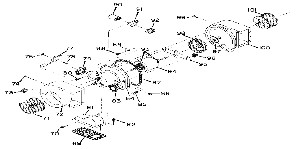 Suburban DNV-40GS blower assembly diagram