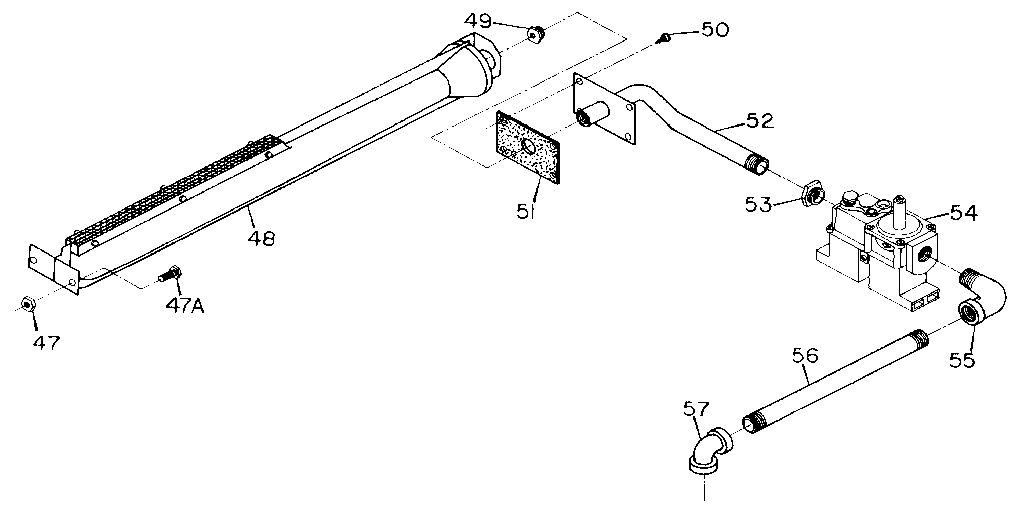 Suburban DNV-25GS burner assembly diagram