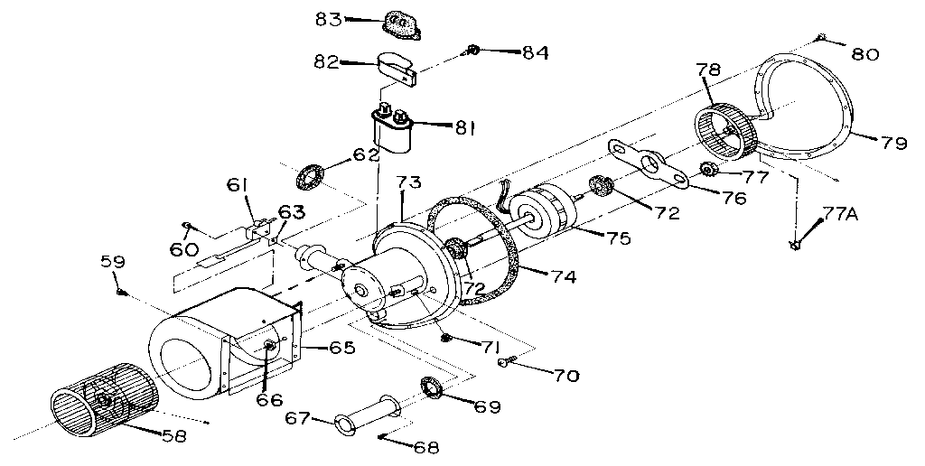 Suburban DNV-25GS blower assembly diagram