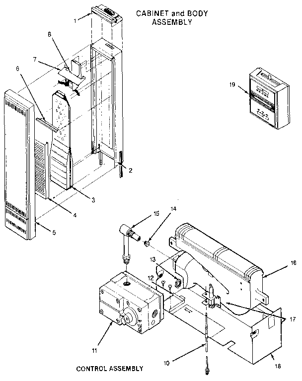 Suburban GWW-25P-LP cabinet and body assembly diagram