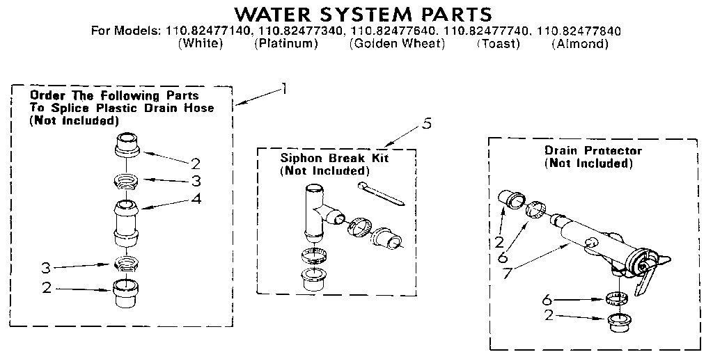 Kenmore 11082477640 water system diagram