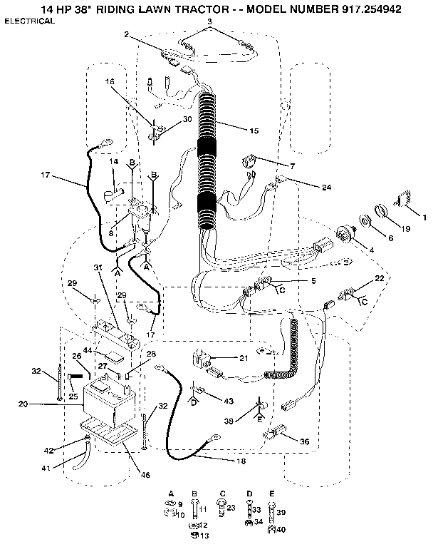 Craftsman 917254942 electrical diagram