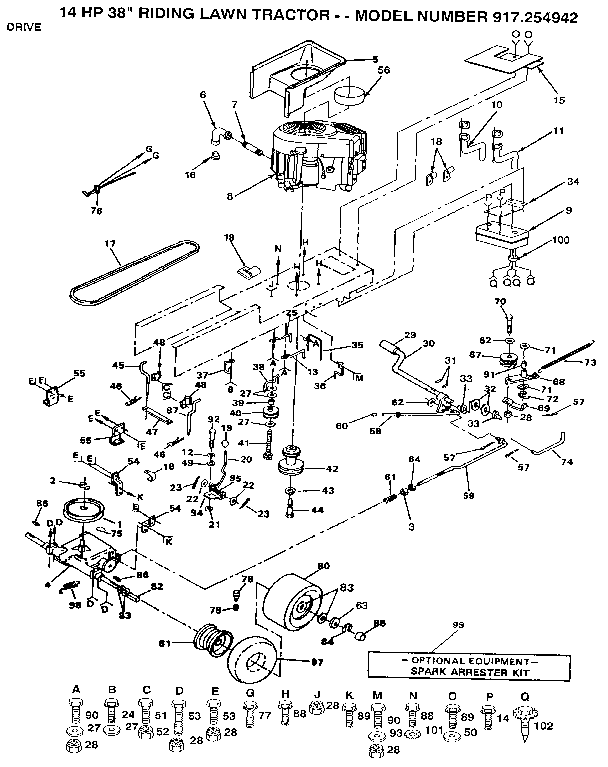 Craftsman 917254942 drive diagram