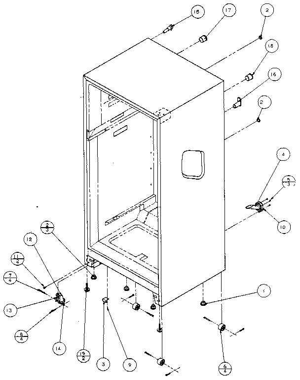 Amana 85171-P1117102W cabinet parts diagram