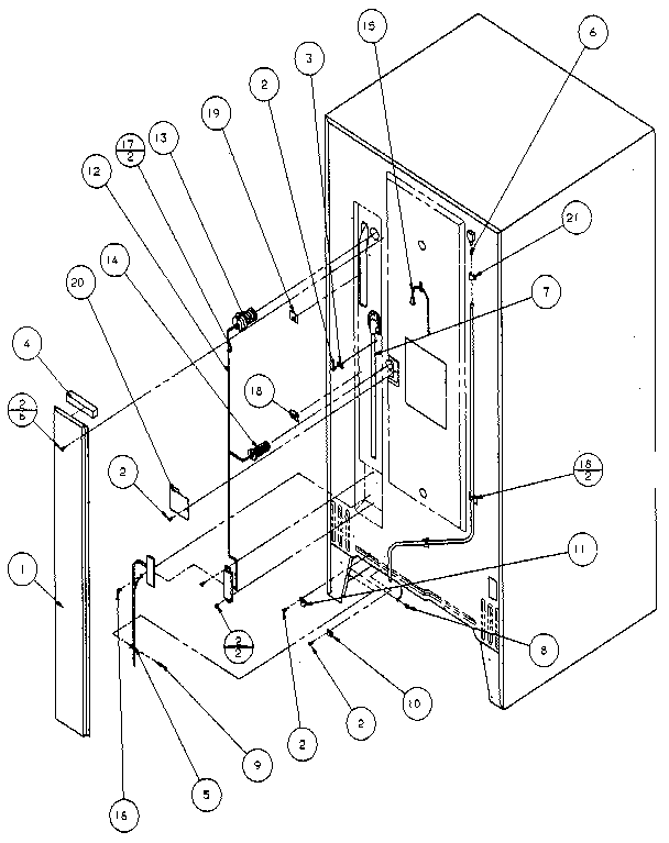 Amana 85171-P1117102W cabinet diagram