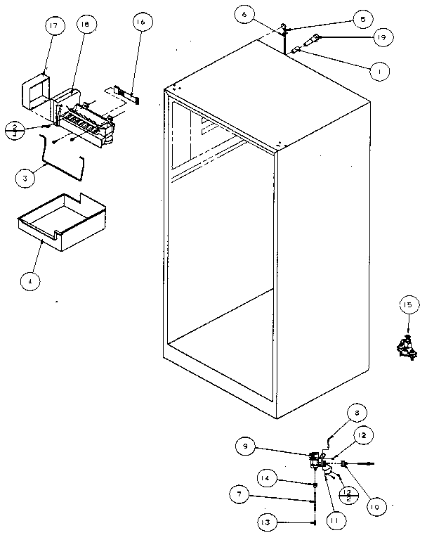 Amana 85171-P1117102W icemaker / water supply diagram