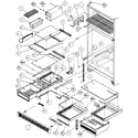 Amana 85378-P1117202W shelves and accessories diagram