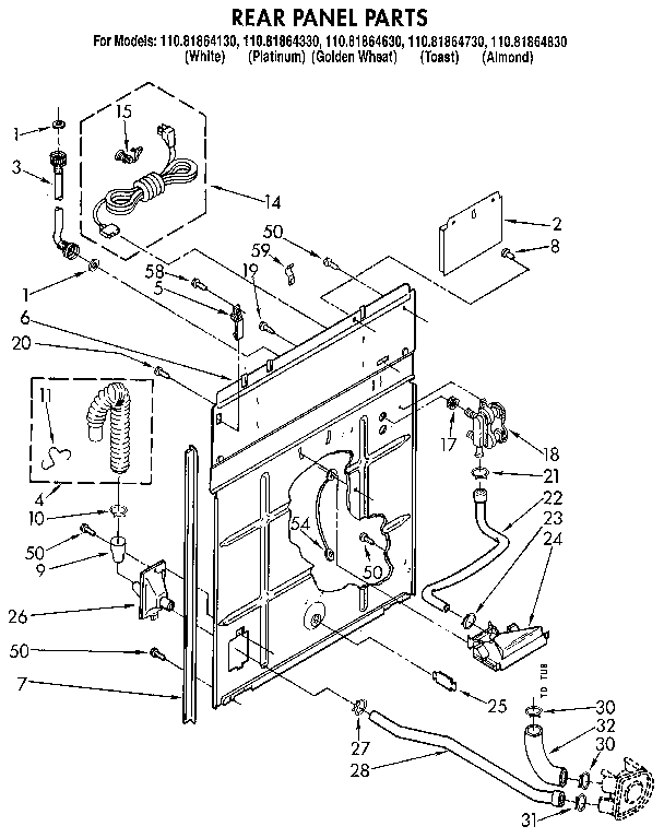 Kenmore 11081864730 rear panel diagram