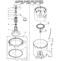 Kenmore 11082983130 agitator, basket and tub diagram
