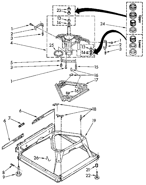 Whirlpool LA5500XTN1 machine base diagram