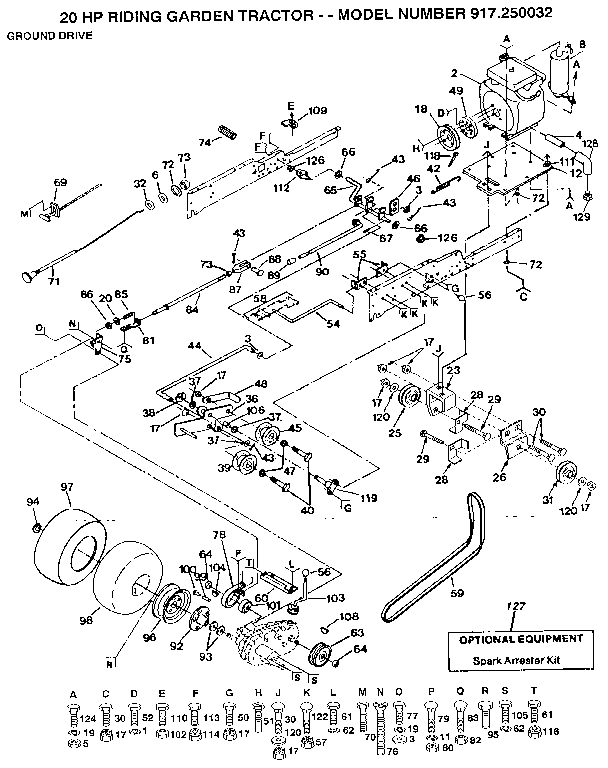 Craftsman 917250032 ground drive diagram