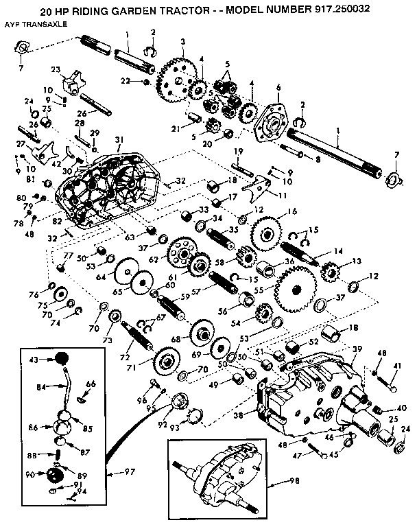 Craftsman 917250032 ayp transaxle diagram